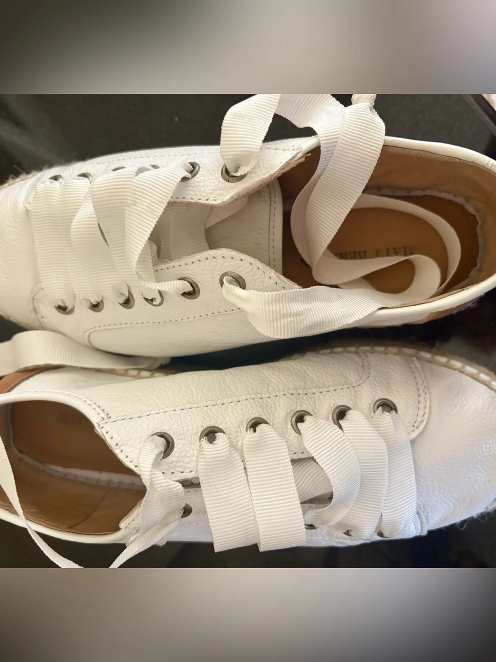Matt Bernson White Pebbled espadrille sneakers  Sz 7